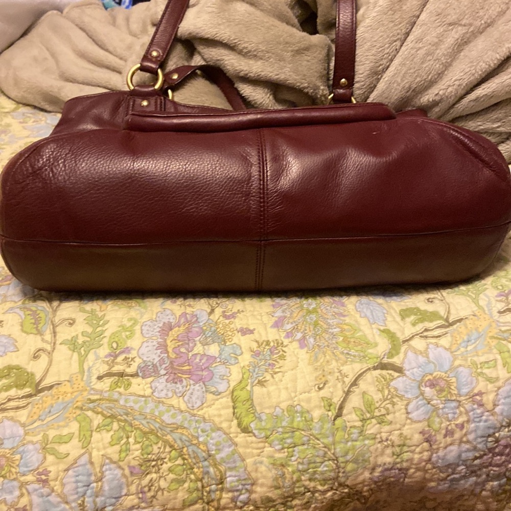 Coach Burgundy Leather Satchel - Picture 3 of 10